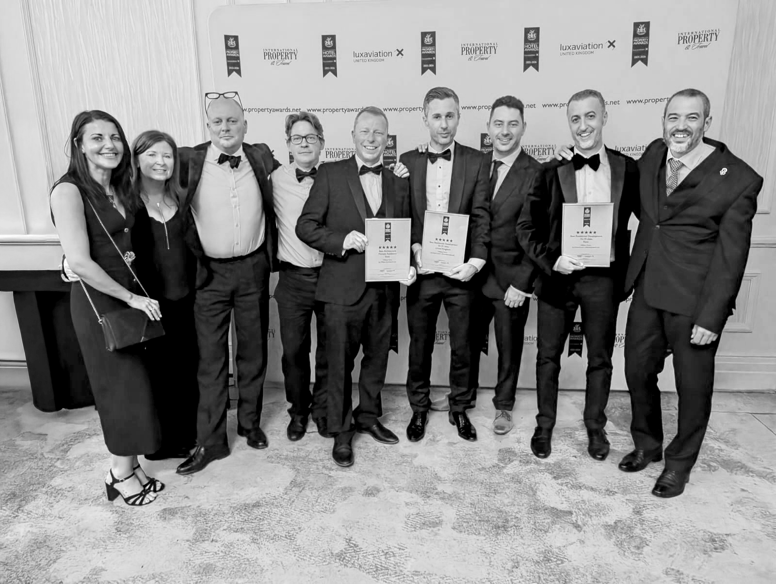 The Novo team at the Property Awards
